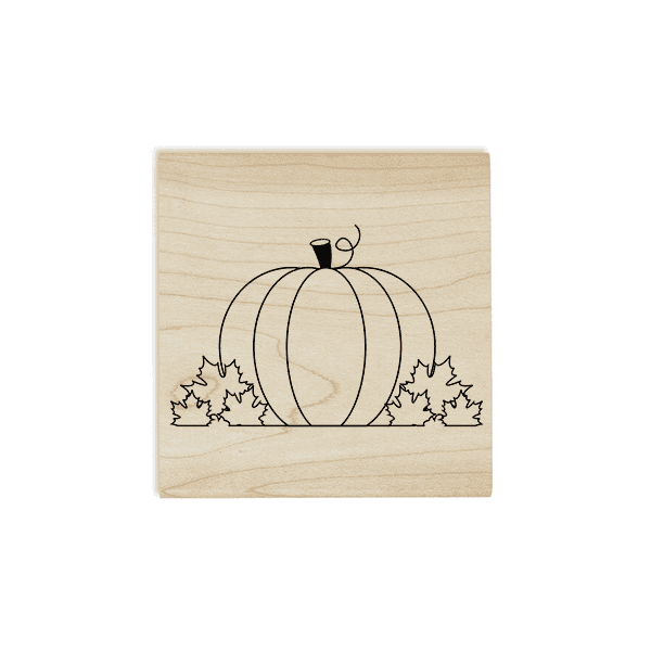 Pumpkin and Leaves Craft Stamp Body and Design
