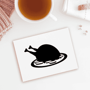 Turkey and Trimmings Craft Stamp Imprint Example