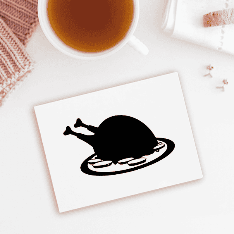 Turkey and Trimmings Craft Stamp Imprint Example