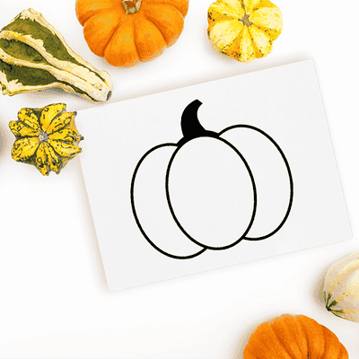 Large Round Pumpkin Craft Stamp - alternate view
