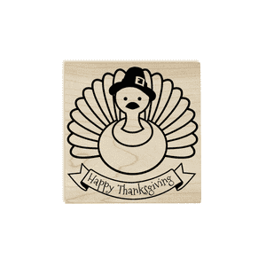 Happy Thanksgiving Pilgrim Turkey Craft Stamp Body and Design