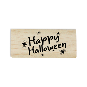 Spiders Happy Halloween Craft Stamp Body and Design
