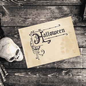 Halloween Ornamental Sign Craft Stamp Imprint Example