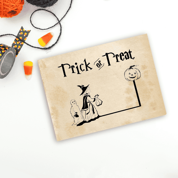 Trick or Treaters Craft Stamp Imprint Example
