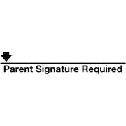 Parent Signature Required Arrow Teacher Stamp