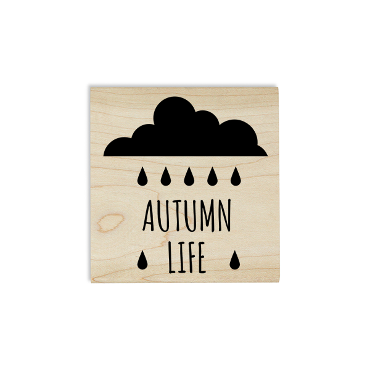 Autumn Life Rain Cloud Craft Stamp Body and Design
