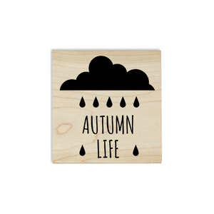 Autumn Life Rain Cloud Craft Stamp Body and Design