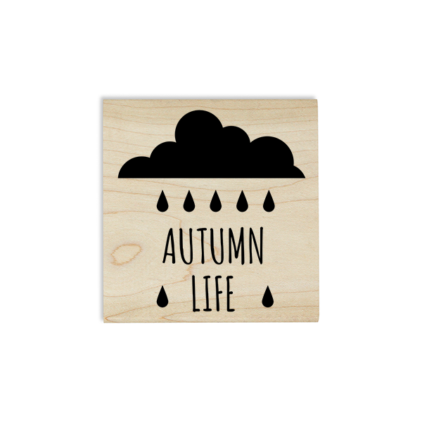 Autumn Life Rain Cloud Craft Stamp Body and Design