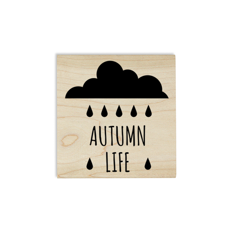 Autumn Life Rain Cloud Craft Stamp Body and Design