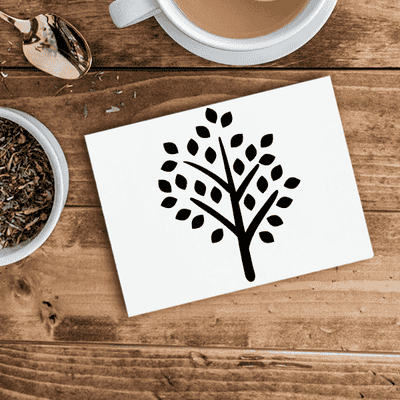Tree Autumn Leaves Craft Stamp - alternate view