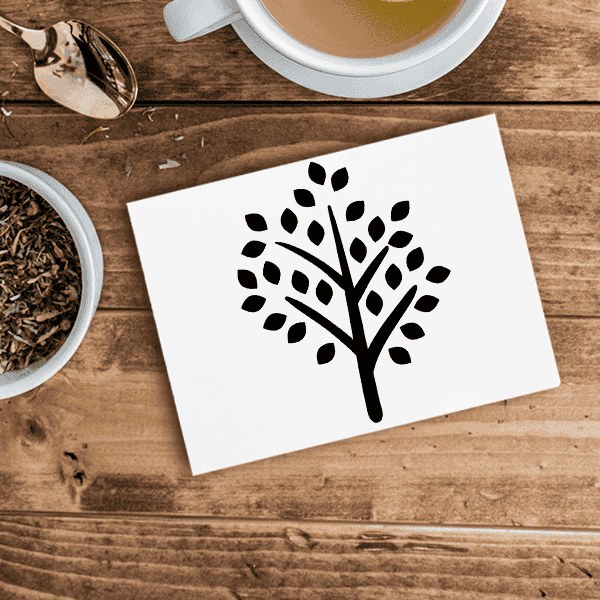 Tree Autumn Leaves Craft Stamp Imprint Example