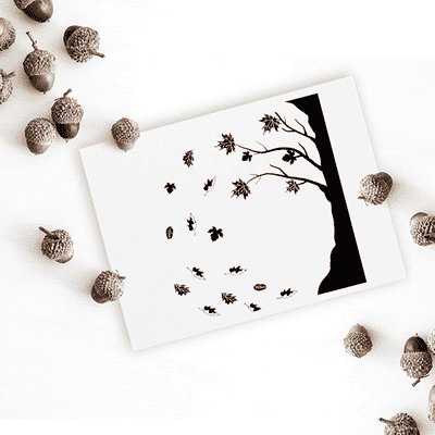 Falling Leaves Craft Stamp - alternate view