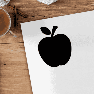 Apple Craft Stamp - alternate view