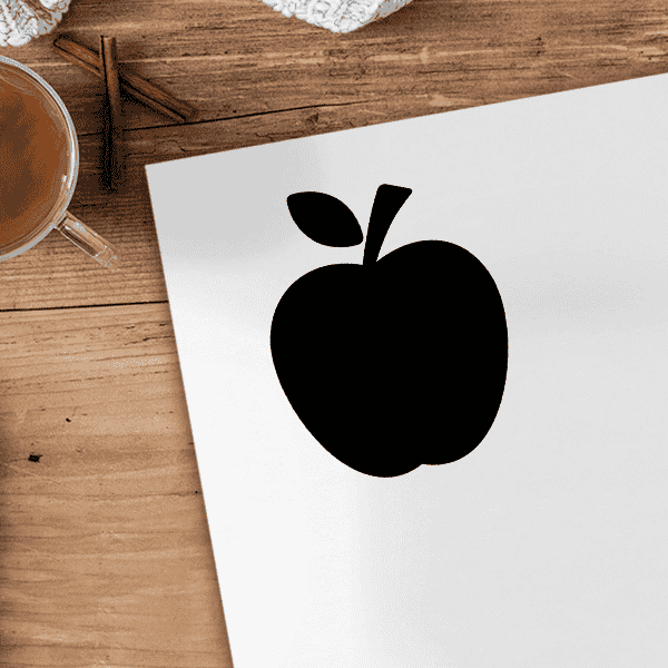 Apple Craft Stamp Imprint Example