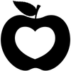 Heart Apple Craft Stamp