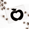 Heart Apple Craft Stamp Imprint Example