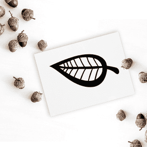 Autumn Foliage Craft Stamp Imprint Example