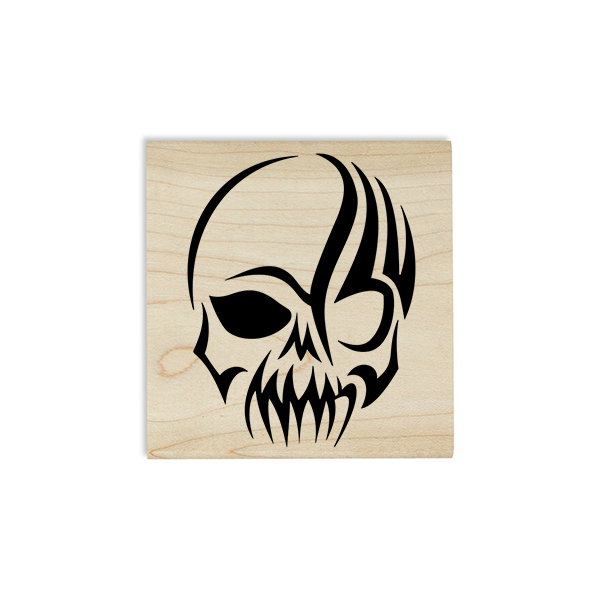 Gothic Skull Craft Stamp Body and Design