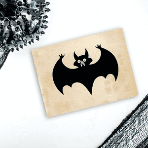 Vampire Bat Craft Stamp Imprint Example
