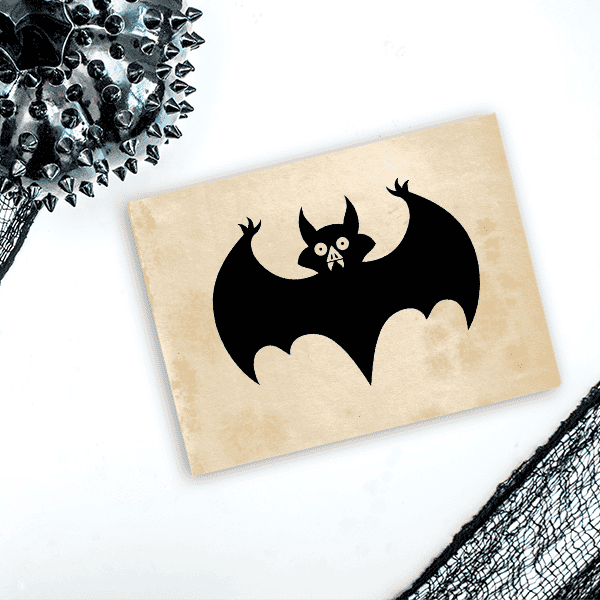 Vampire Bat Craft Stamp Imprint Example