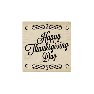 Vintage Happy Thanksgiving Craft Stamp Body and Design