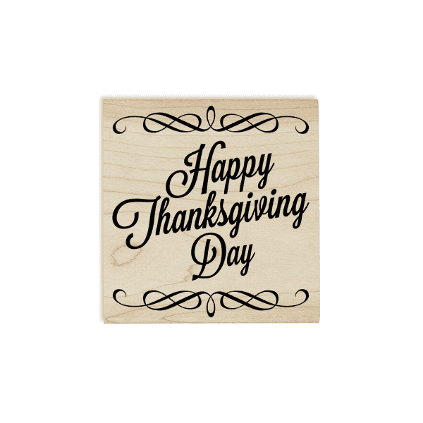 Vintage Happy Thanksgiving Craft Stamp Body and Design