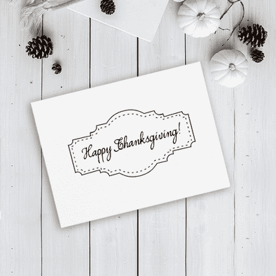 Happy Thanksgiving! Stitched Craft Stamp - alternate view