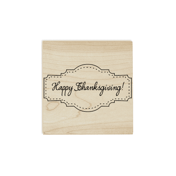 Happy Thanksgiving! Stitched Craft Stamp Body and Design