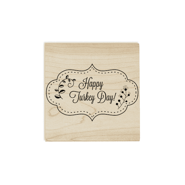 Happy Turkey Day! Stitched Craft Stamp Body and Design