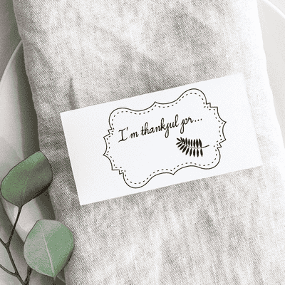 I'm Thankful For Craft Stamp - alternate view