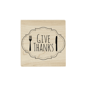 Give Thanks Fork and Knife Craft Stamp Body and Design