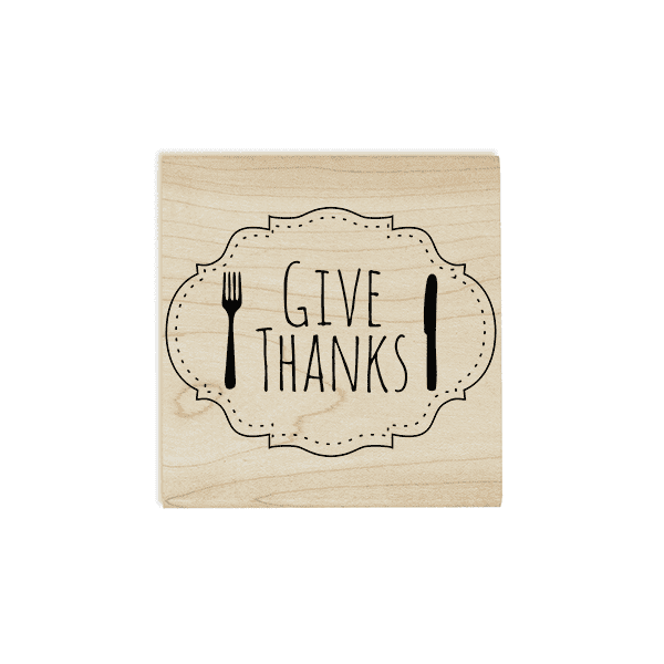 Give Thanks Fork and Knife Craft Stamp Body and Design
