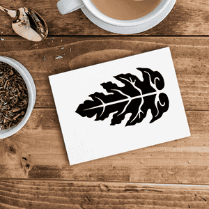 Autumn Leaf Craft Stamp Imprint Example