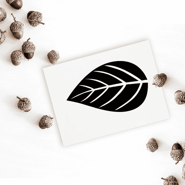 Autumn Foliage Leaf Craft Stamp Imprint Example