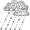 Fall Rain Storm Craft Stamp