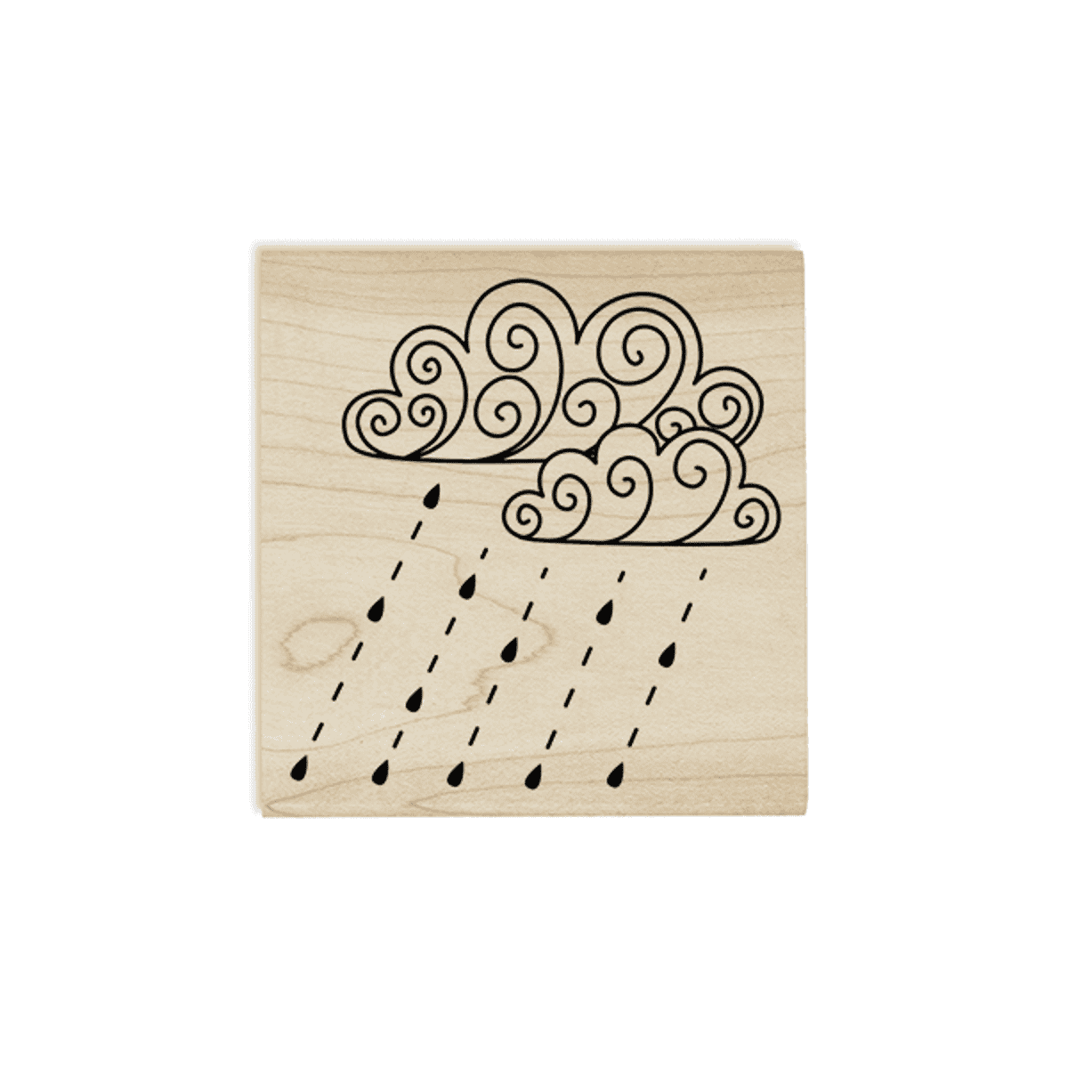 Fall Rain Storm Craft Stamp Body and Design