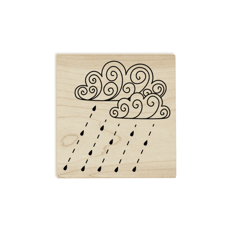 Fall Rain Storm Craft Stamp Body and Design
