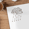 Fall Rain Storm Craft Stamp Imprint Example