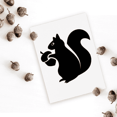 Squirrel with Acorn Craft Stamp - alternate view