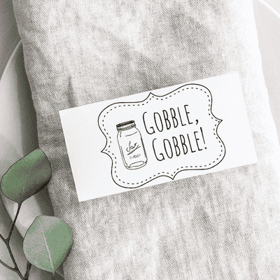 Gobble Gobble! Mason Jar Craft Stamp - alternate view