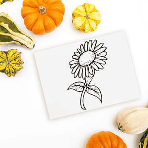 Sunflower Craft Stamp Imprint Example