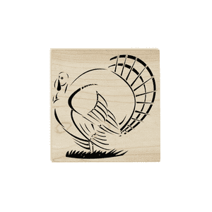 Retro Male Turkey Craft Stamp Body and Design