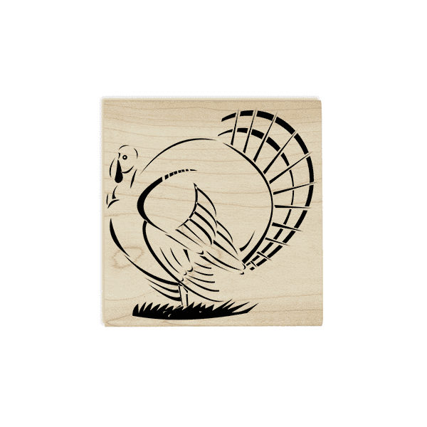 Retro Male Turkey Craft Stamp Body and Design