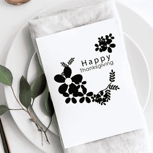 Happy Thanksgiving Daisies Craft Stamp Imprint Example