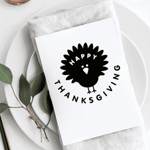Happy Thanksgiving Turkey Craft Stamp Imprint Example
