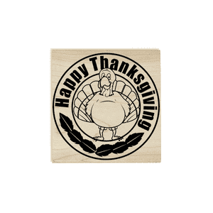 Happy Thanksgiving Gobbler Craft Stamp Body and Design
