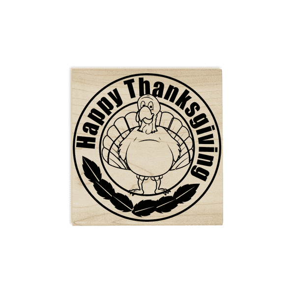 Happy Thanksgiving Gobbler Craft Stamp Body and Design
