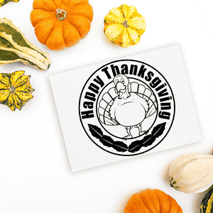 Happy Thanksgiving Gobbler Craft Stamp Imprint Example
