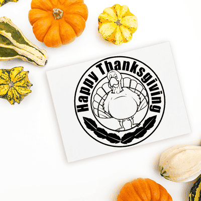 Happy Thanksgiving Gobbler Craft Stamp - alternate view