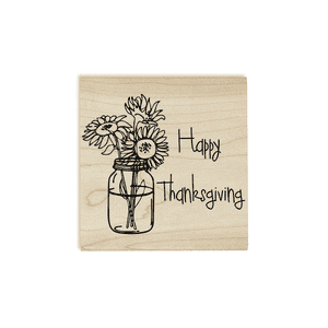 Happy Thanksgiving Sunflowers Craft Stamp Body and Design